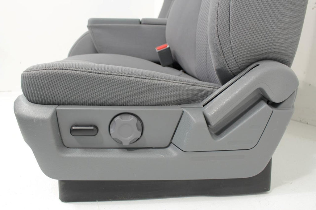 2009 - 2014 Ford F150 Front Seats w/ Jump Seat, XLT Gray Cloth w/ Power Driver