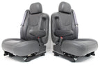 99-06 Sierra Silverado Front Seats, Dark Pewter Leather, Power Lumbar Bolster