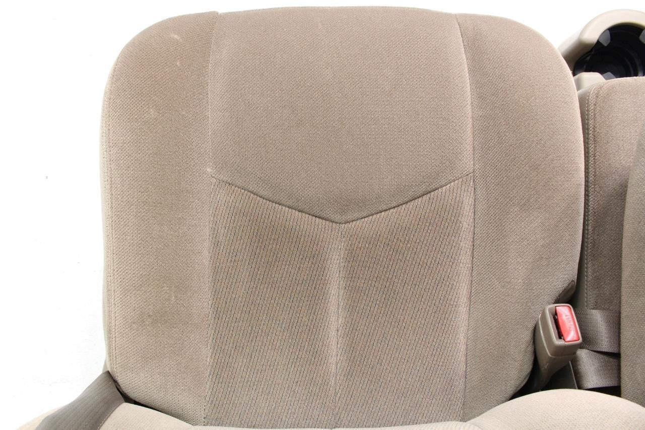 1999 - 2006 Sierra Silverado Front Seats, Power Tan Cloth Split Bench w Jumpseat