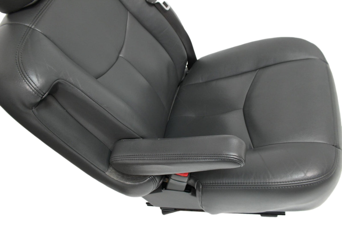 99-07 Sierra Silverado Front Seats, Dark Pewter Leather, Power 2-Way Lumbar
