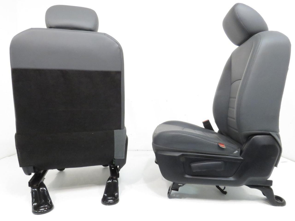 2009-2018 Dodge Ram Front Seats Pair, OEM Work Grade Gray Vinyl Manual LH RH
