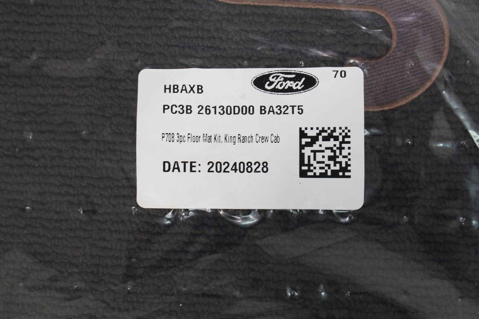 2022 - 2025 Ford Super Duty King Ranch Floor Mat Set OEM New PC3B26130D00 BA32T5