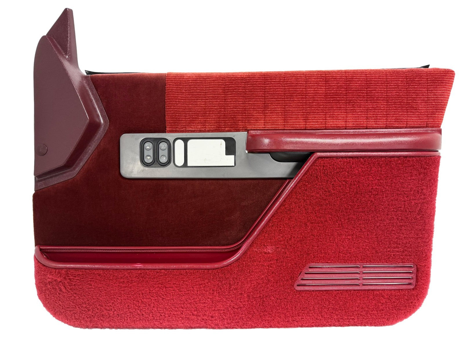88-94 Chevy GMC Silverado Suburban C/K OBS Front Door Panels, Garnet Red MINT