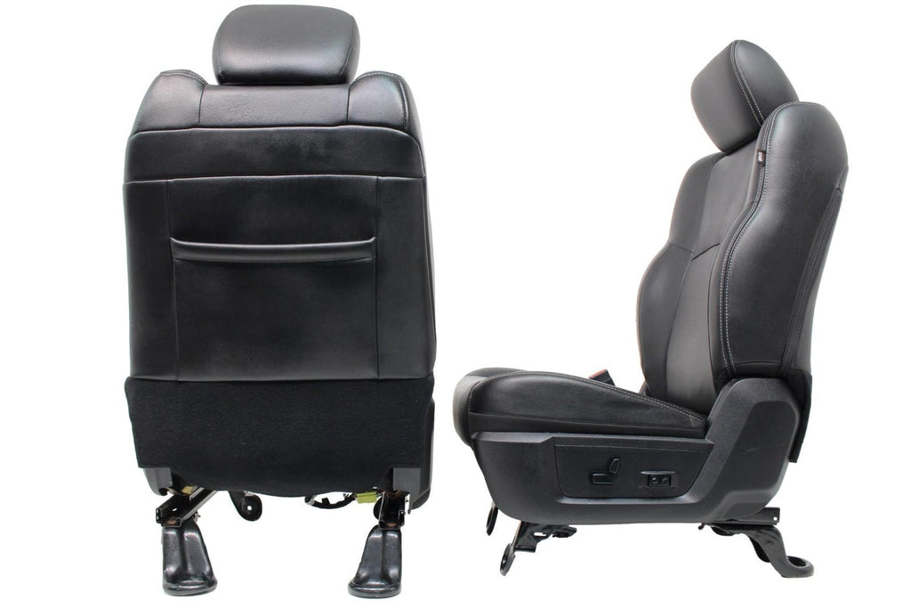 2009 - 2018 Ram Seats Set, Laramie Crew Black Leather w/ Heating & Ventilation