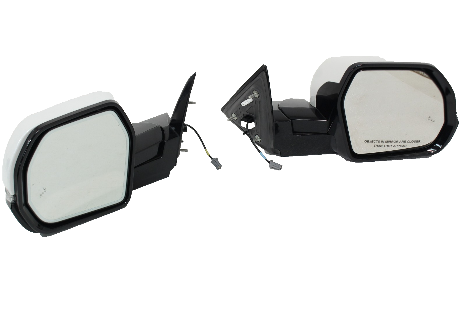 2022-2025 Toyota Tundra Side View Mirror Pair, Camera Dim Power Fold Pearl White