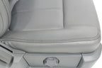 2009 - 2014 Ford F150 Front Seats, XLT Steel Gray Leather w/ Power Driver Seat