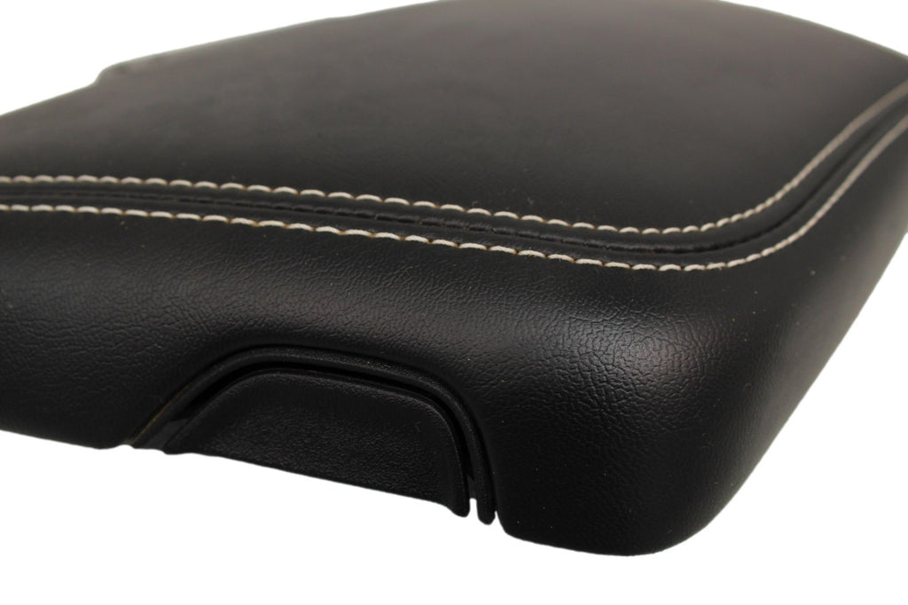 2015-2023 Dodge Challenger OEM Center Console Lid Armrest Black w/ Silver Stitch