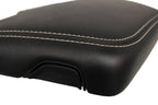 2015-2023 Dodge Challenger OEM Center Console Lid Armrest Black w/ Silver Stitch