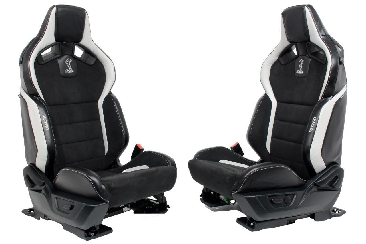2015 - 2025 Mustang Shelby GT500 Recaro Front Seats Suede Power Tracks S550 S650