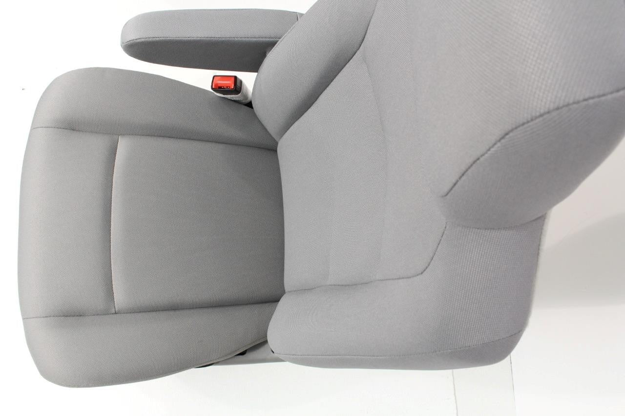 Ford Econoline Front Bucket Seats, Gray Cloth w/ Folding Armrests, Fits 1997+