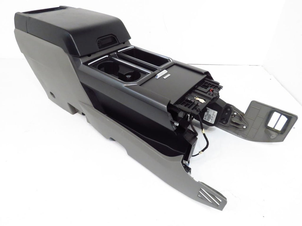 15-22 Ford Truck Center Console & Install Kit w/o Shifter - Gray Vinyl XLT