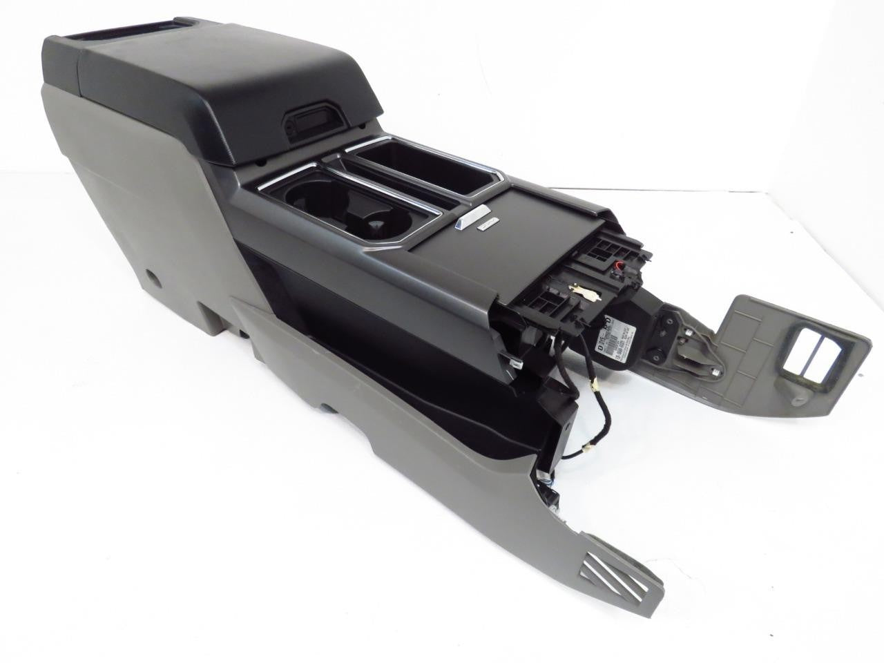 15-22 Ford Truck Center Console & Install Kit w/o Shifter - Gray Vinyl XLT