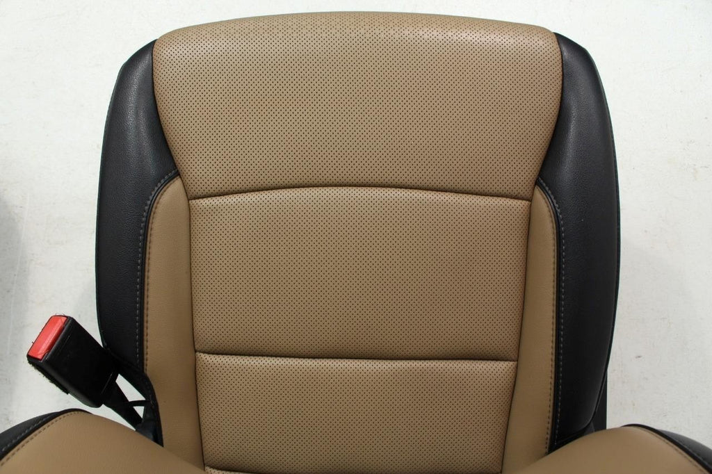 2021+ Ford F150 Super Duty Seats Set, Crew Cab Lariat Leather Baja Tan Heat Cool