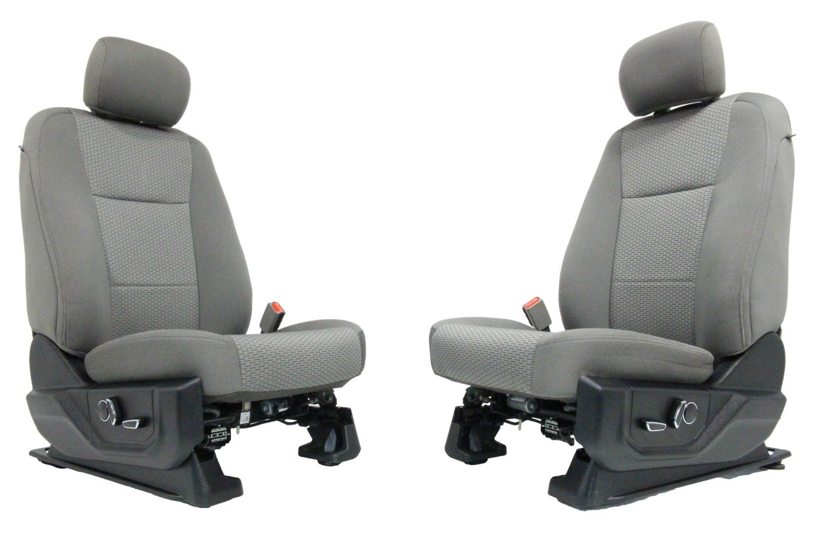 2015 - 2022 Ford F150 Super Duty Front Seats, XLT Power Earth Gray Cloth Heated