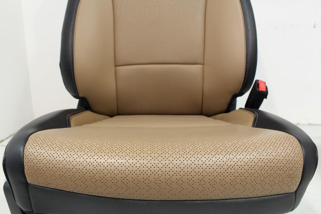 2021+ Ford F150 Super Duty Seats Set, Crew Cab Lariat Leather Baja Tan Heat Cool