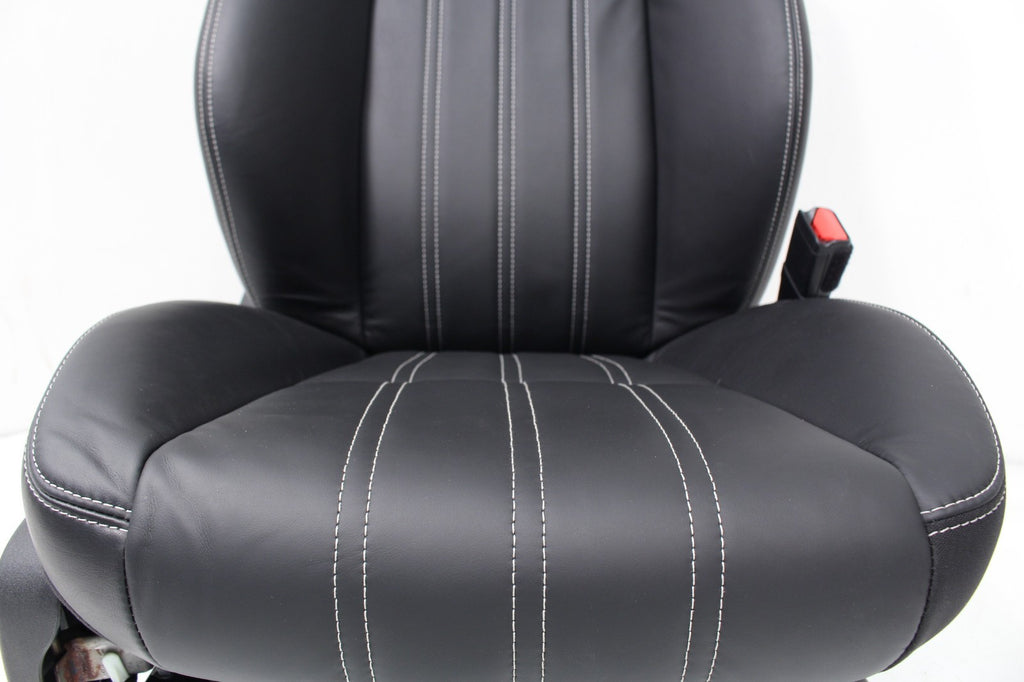 2011 - 2023 Chrysler 300 S Black Leather Front Seats, White Stitching, Heated