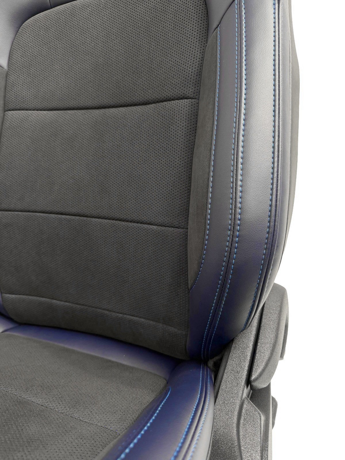 24-26 Mustang Dark Horse Coupe Seats Set, Black Indigo Blue Leather Suede