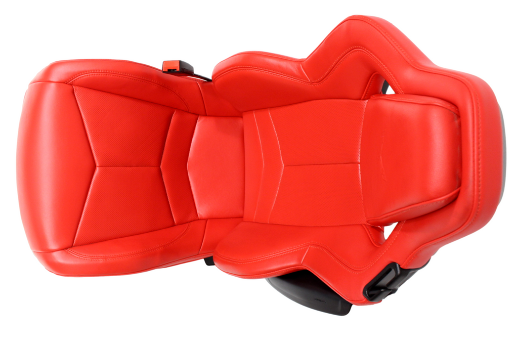 2020 - 2025 Chevy Corvette C8 Seats GT1 Adrenaline Red Leather 8-Way Power