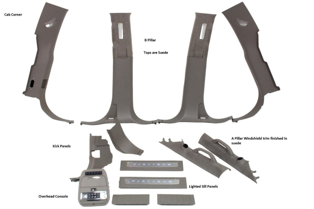 2026 Ford F250 F350 Platinum Plus Complete Leather Interior, Smoked Truffle 703A