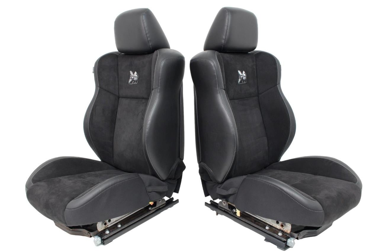 11-23 Dodge Charger SRT Seats, Scat Pack Black Alcantara Leather w/ Heat Cool