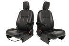 2015 - 2026 Ford Transit Front Seats, Black Leather w/ Heated Power Driver Seat