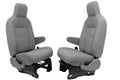 Ford Econoline Front Bucket Seats, Gray Cloth w/ Folding Armrests, Fits 1997+