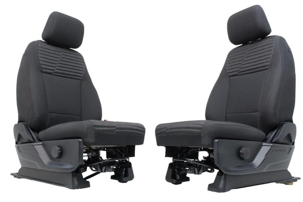 2015 - 2026 Ford F150 & Super Duty Seats, STX Black Cloth Manual w/ Lumbar