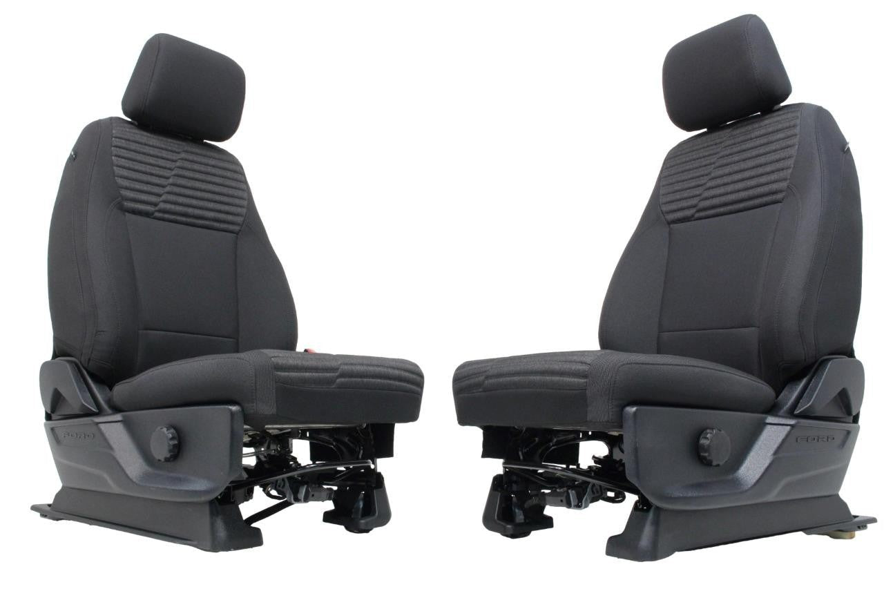2015 - 2026 Ford F150 & Super Duty Seats, STX Black Cloth Manual w/ Lumbar