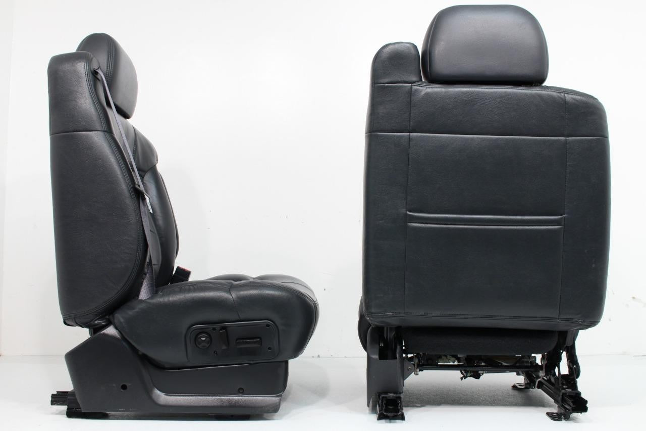 1999 - 2002 GMC Sierra Chevy Silverado Seats, Graphite Off-Black Leather, Power