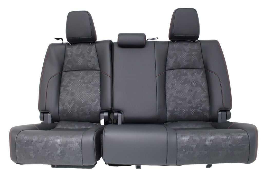 2024 - 2025 Toyota Tacoma TRD Pro Rear Seats, Black Leather Camo