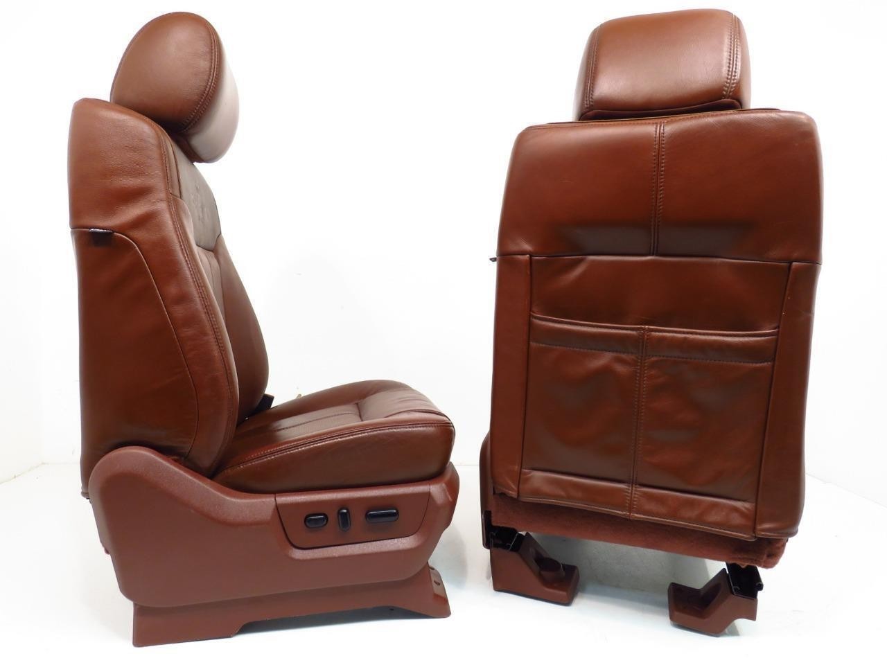 1999 - 2016 Ford Super Duty Seats Set, King Ranch Leather Power Heat Cool Crew