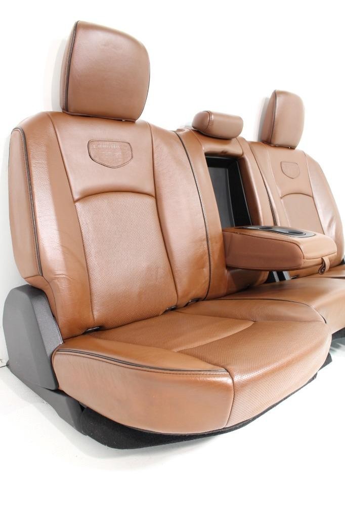2002 - 2018 Ram Longhorn Seats Set, Crew Cab Cattle Brown Leather Heat & Cool