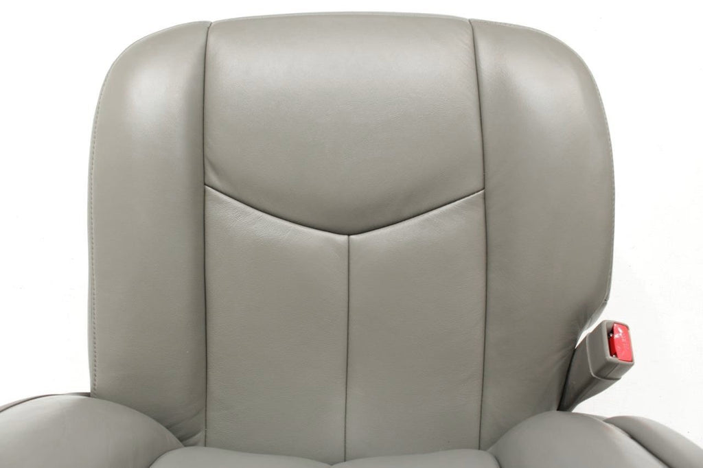 1999-2007 Sierra Silverado Heated Power Leather Seats Pewter Gray, 2-Way Lumbar