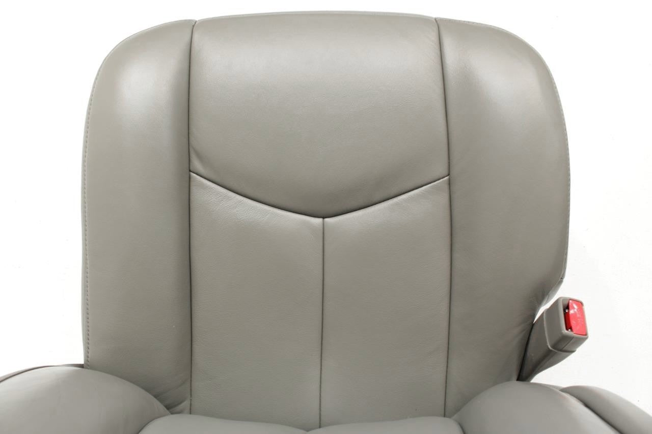 1999-2007 Sierra Silverado Heated Power Leather Seats Pewter Gray, 2-Way Lumbar