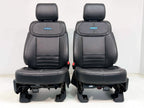 2021 - 2026 F-150 Super Duty Platinum Seats Set, Black Leather Gray Massaging