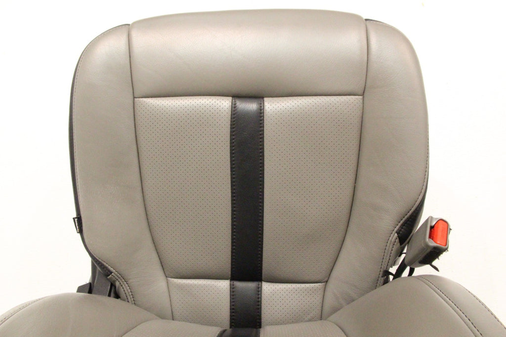 2015-2022 Ford F150 Super Duty Supercab Seats, XLT w/ Katzkin Earth Gray Leather