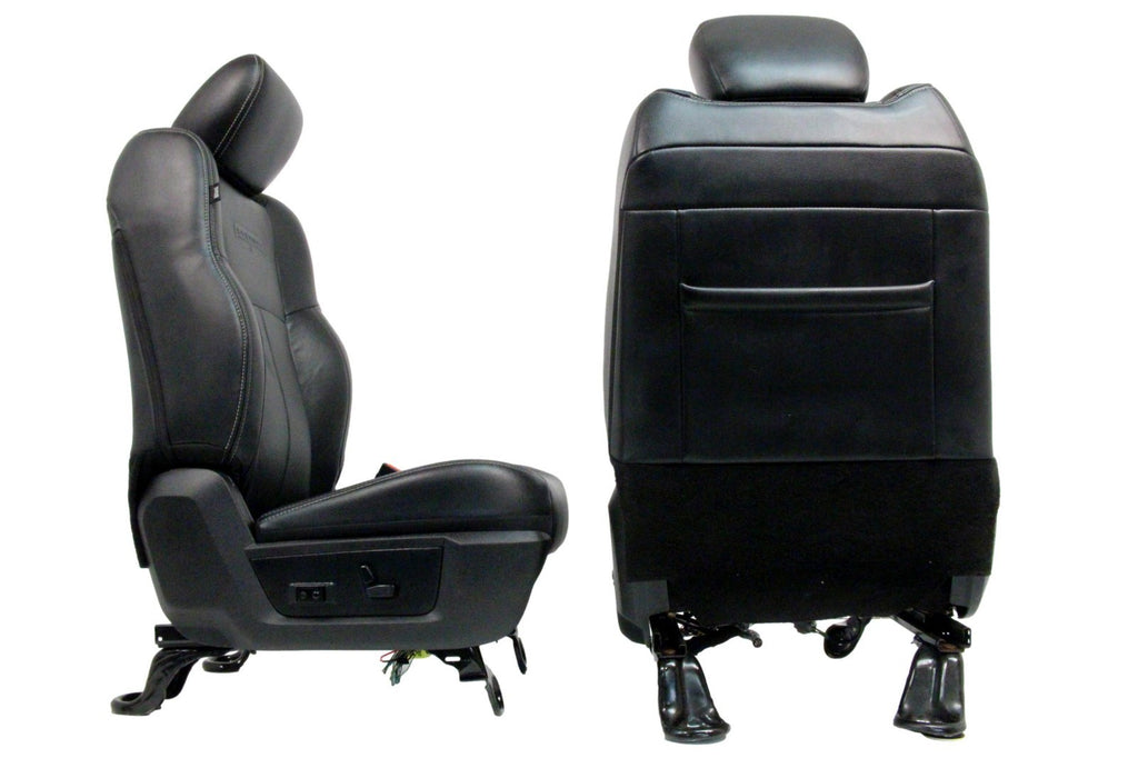 2002 - 2018 Ram Front Seats, Laramie Black Leather Heated Cooled w/ Memory