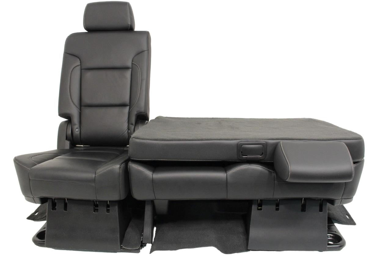 Chevy Suburban Rear Seats 70/30 Split Yukon XL Bench Seat Black Leather 2020-15