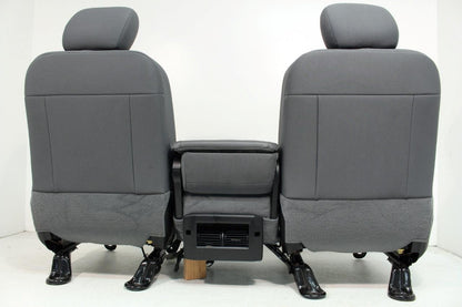2009 - 2018 Dodge Ram 1500 2500 3500 Grey Cloth Bucket Seats Jump Seat Console
