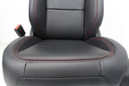 2018 - 2026 Jeep Wrangler Seats Set, JKU 4Dr Rubicon Black Nappa Leather w/ Red