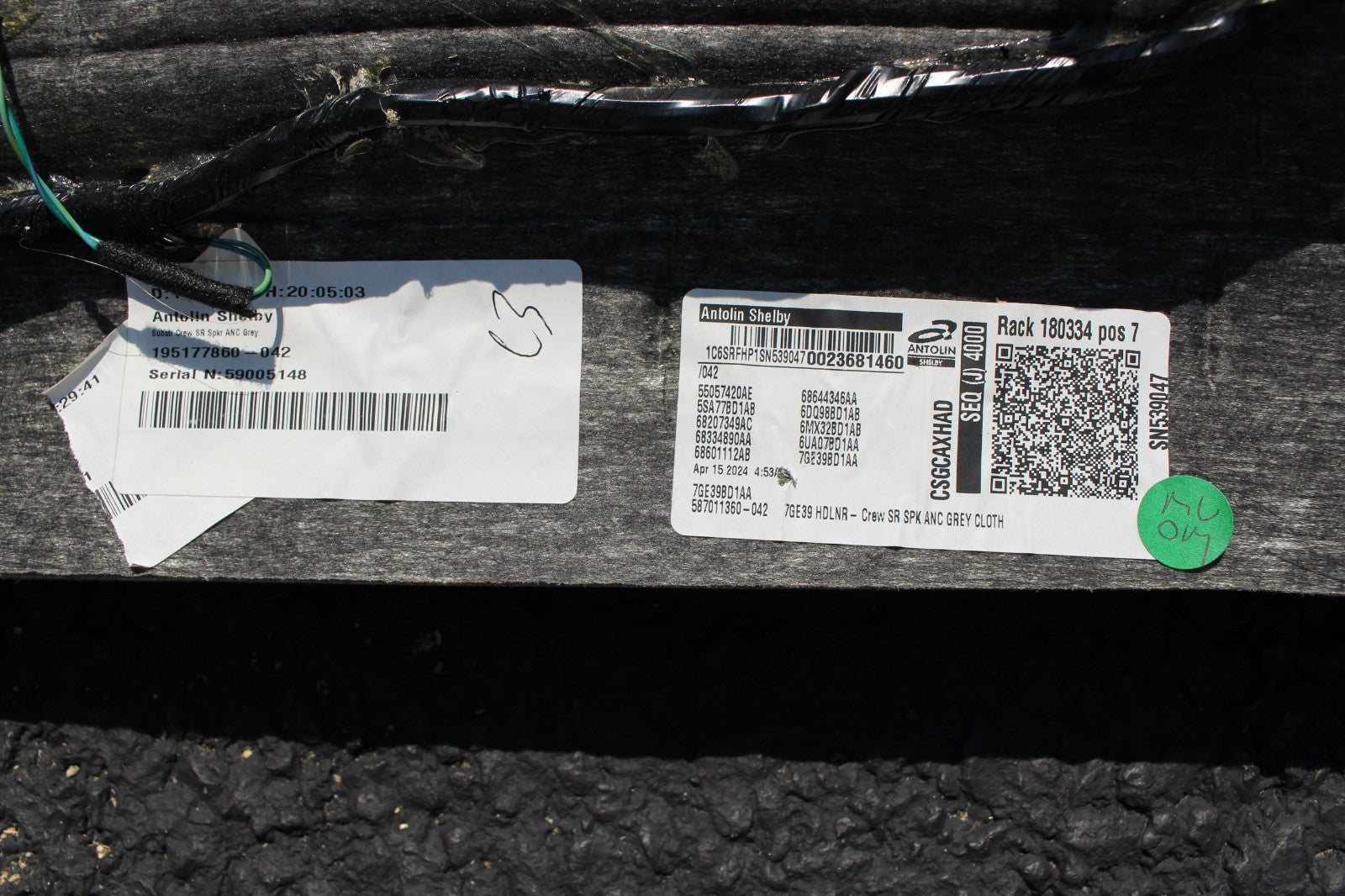 2019 - 2025 Ram 1500 Crew Cab Headliner for Panoramic Sunroof Sun Roof Liner OEM