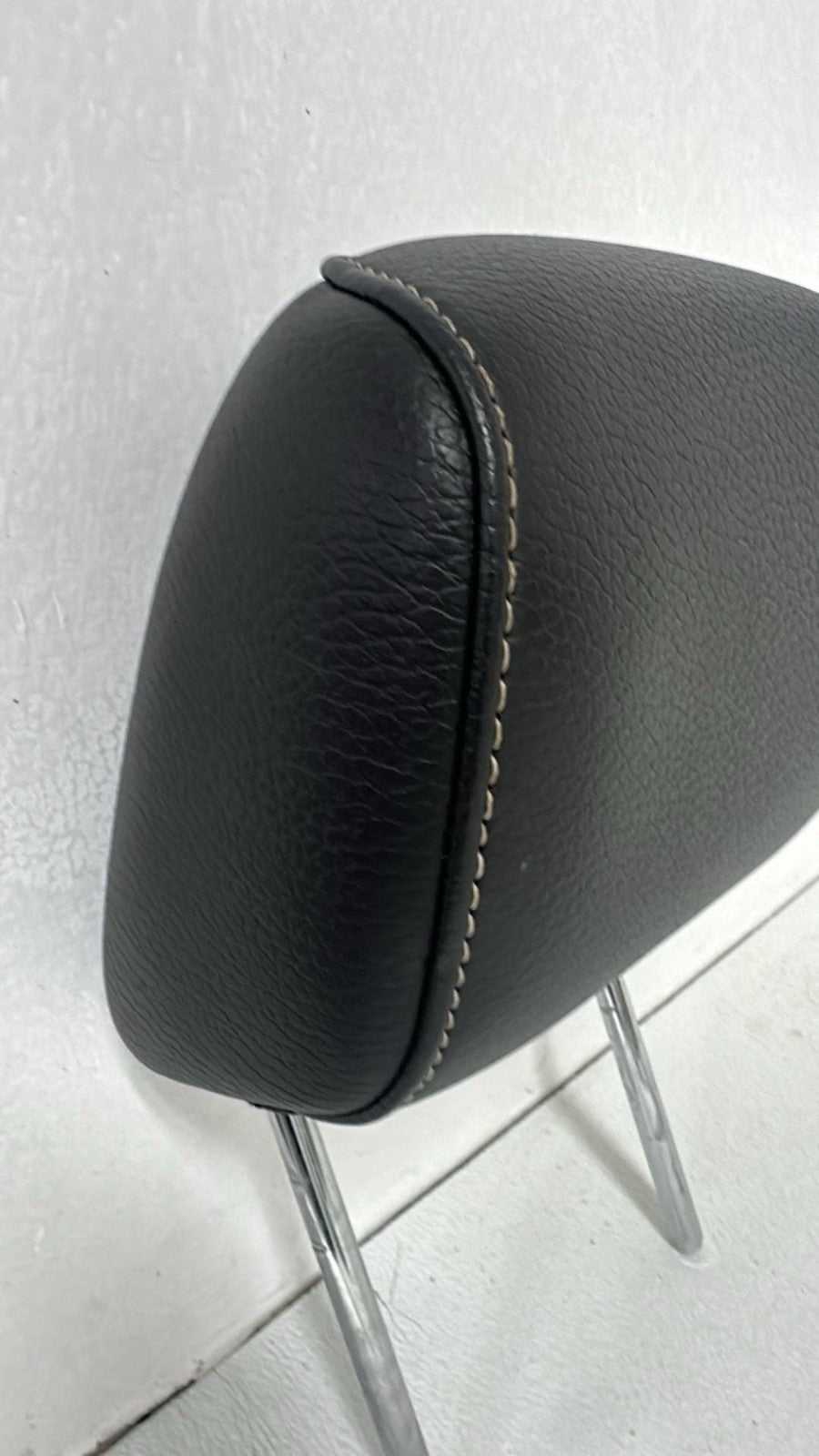 2010 - 2014 OEM Ford Mustang Headrest, Black Leather, White Stitching