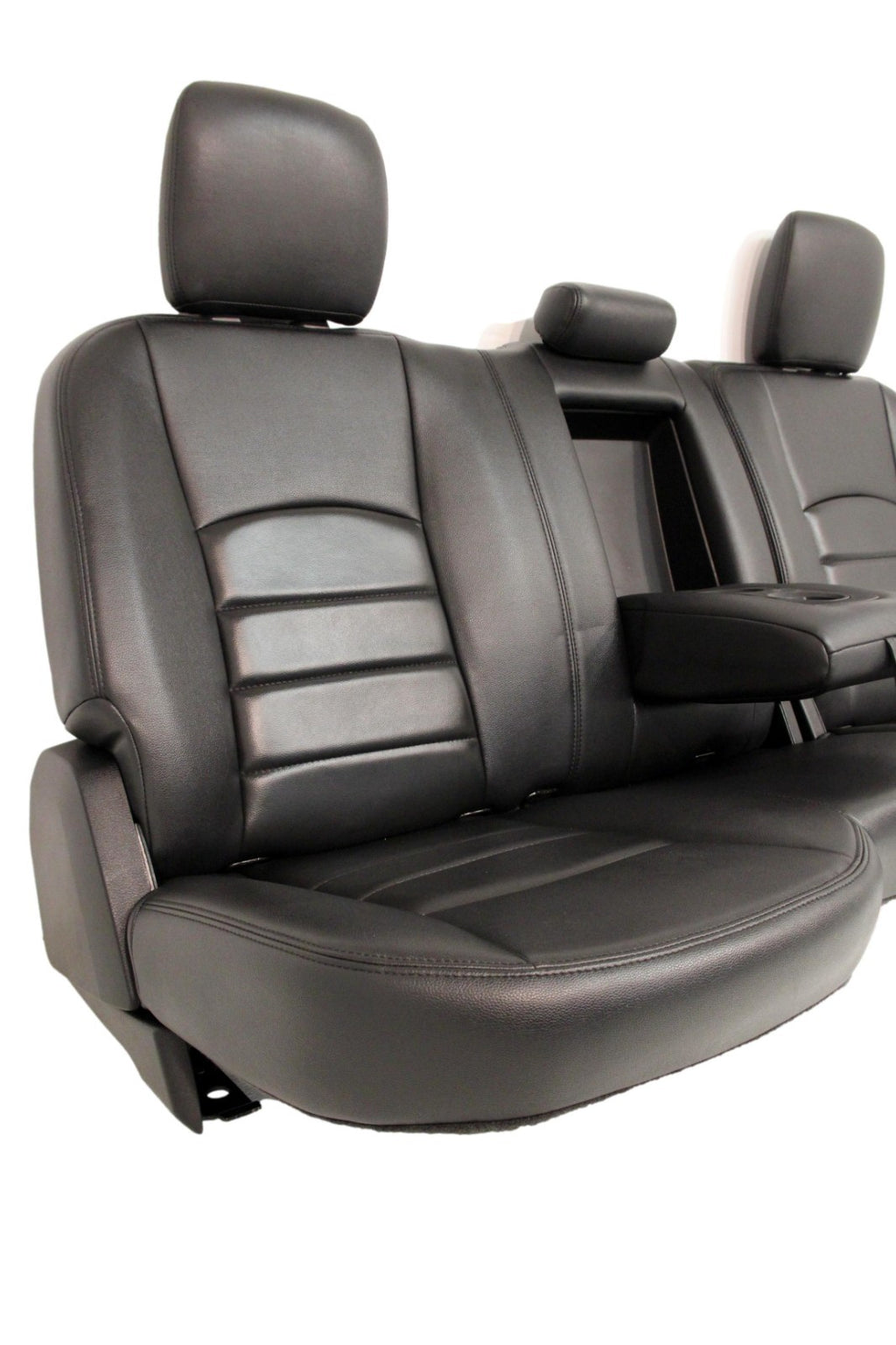 2002 - 2018 Dodge Ram Seats Set, Crew Cab Roadwire Black Leather w/ Power Driver