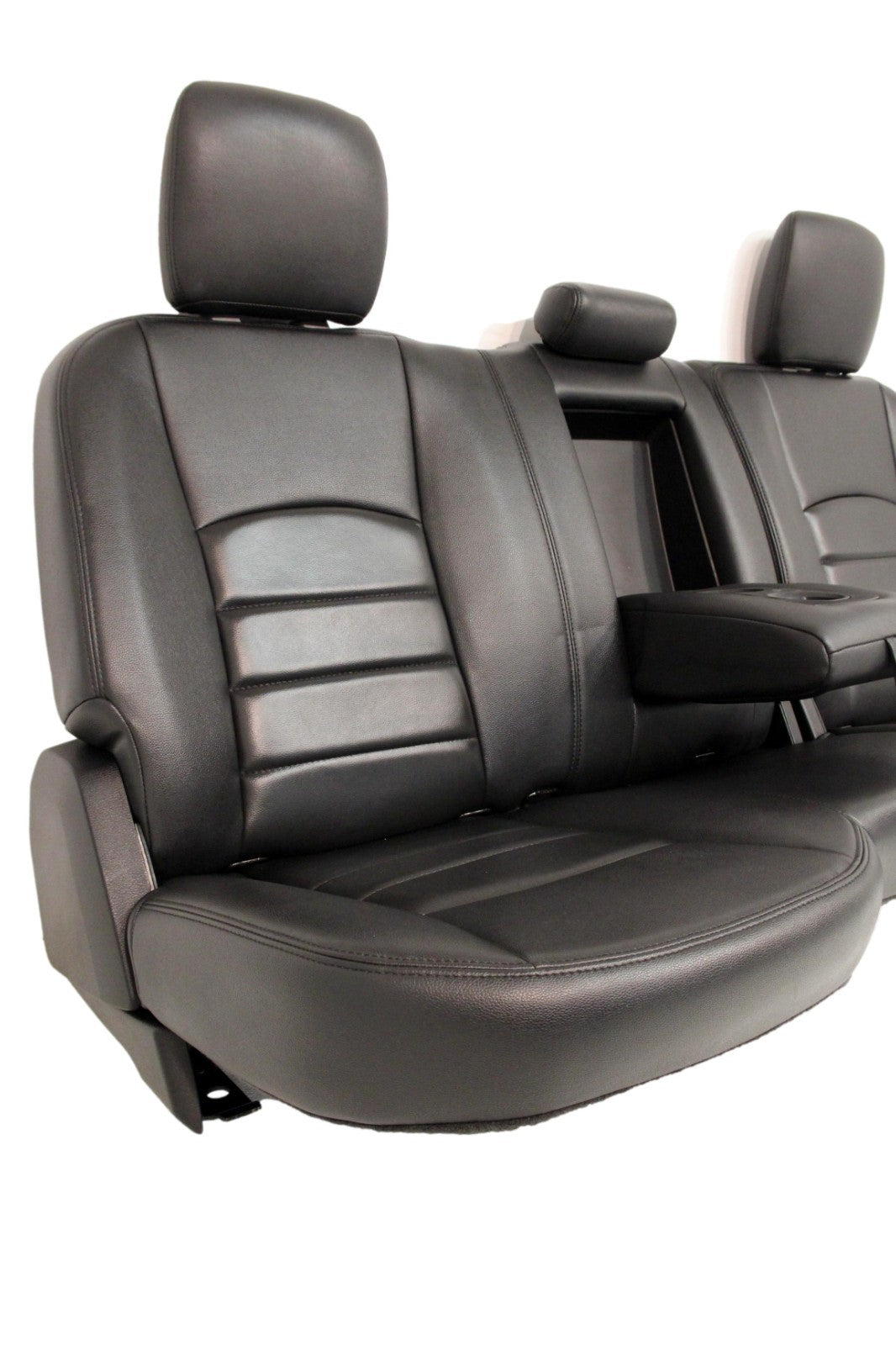 2002 - 2018 Dodge Ram Seats Set, Crew Cab Roadwire Black Leather w/ Power Driver