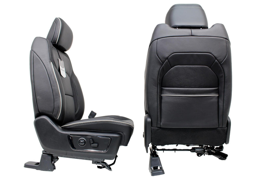2019 - 2026 Ram 1500 Seats, Crew Cab Set, Limited Black Quilted Leather Massage