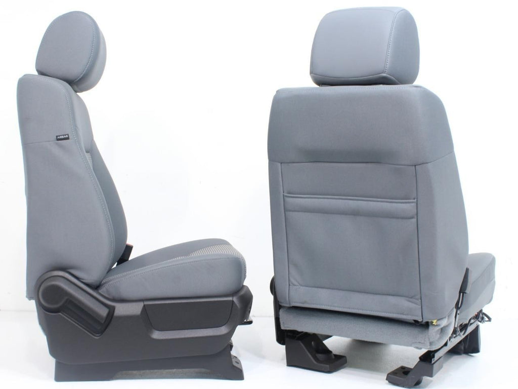 2011 - 2016 Ford Super Duty Front Seats, XLT Gray Cloth w/ Power Driver Fits 99+