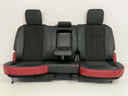 2019-2018 Ram Rear Seats, Crew Cab Rebel Black Red Leather Tread 60/40 w/Armrest