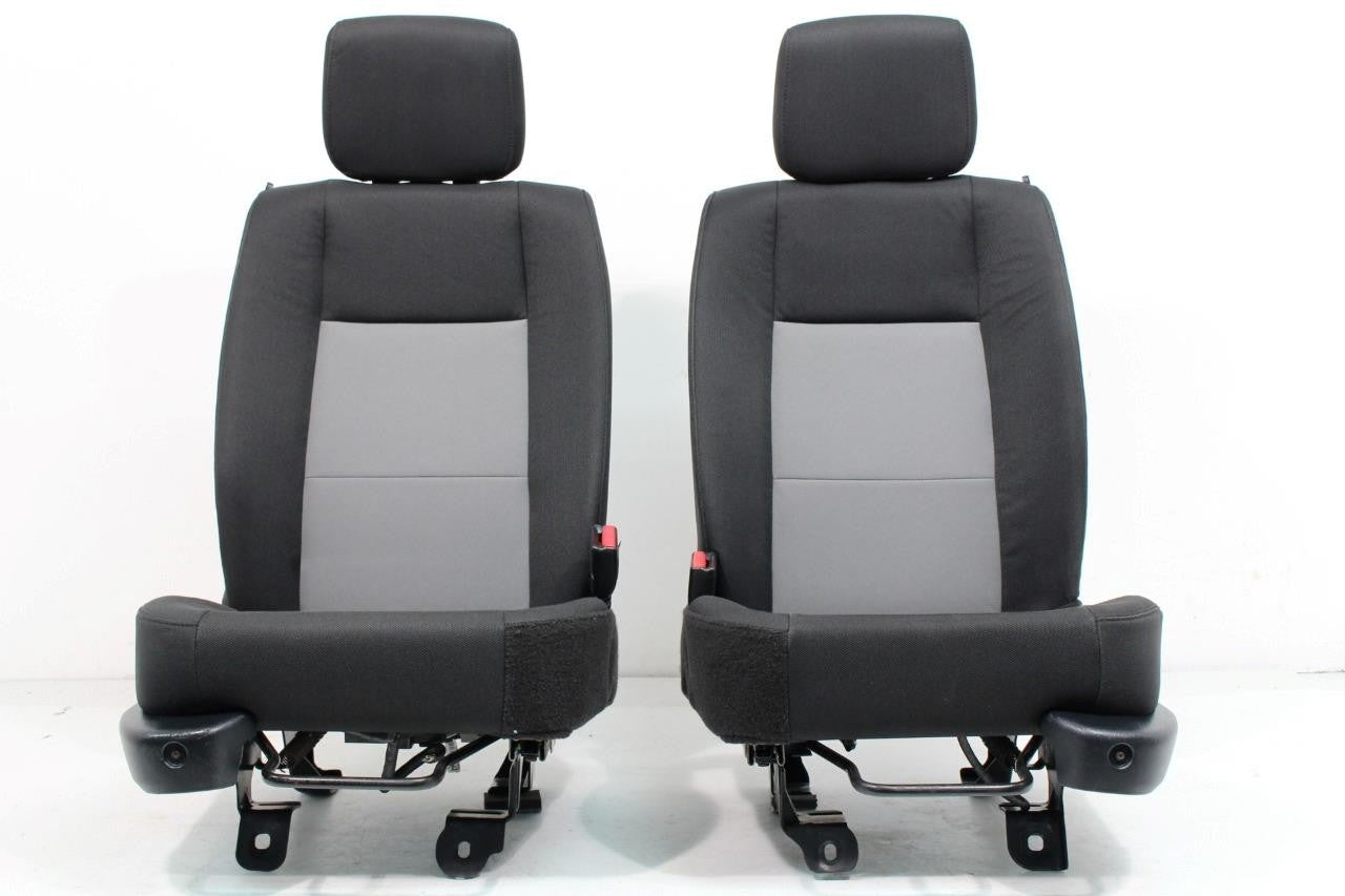 Ford Ranger Extended Cab Front BUCKET Black Grey Cloth Seats 1998 - 2011