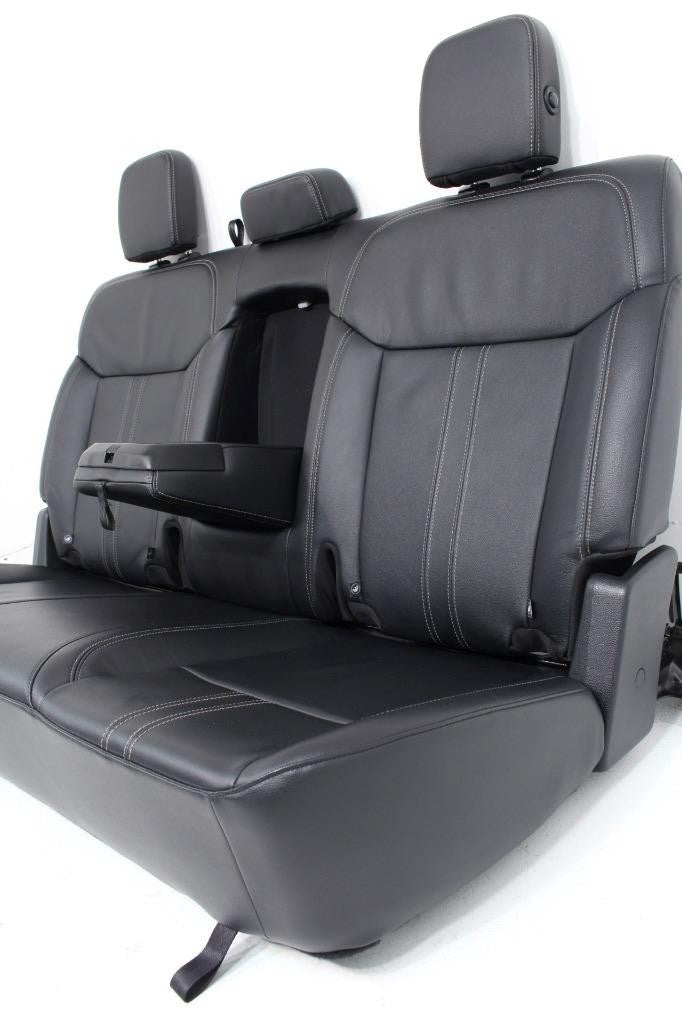 2019 - 2023 Ford Ranger Seat Set, Lariat Heated Black Leather Front & Rear OEM