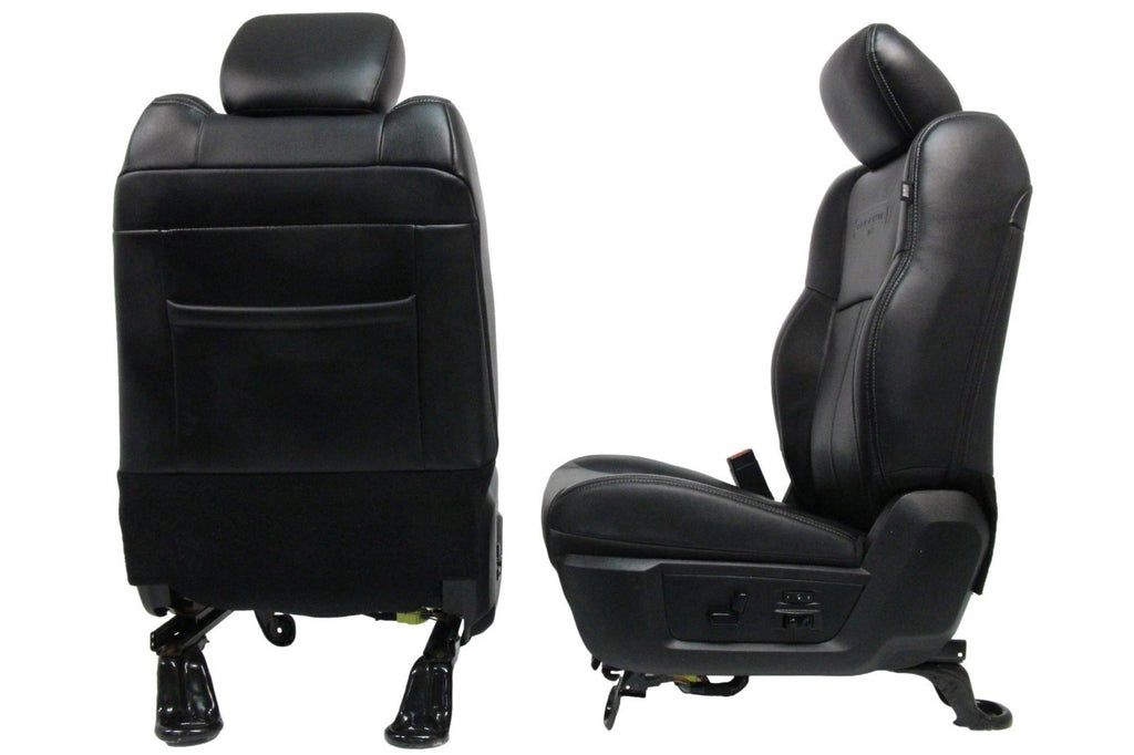 2002 - 2018 Ram Front Seats, Laramie Black Leather Heated Cooled w/ Memory